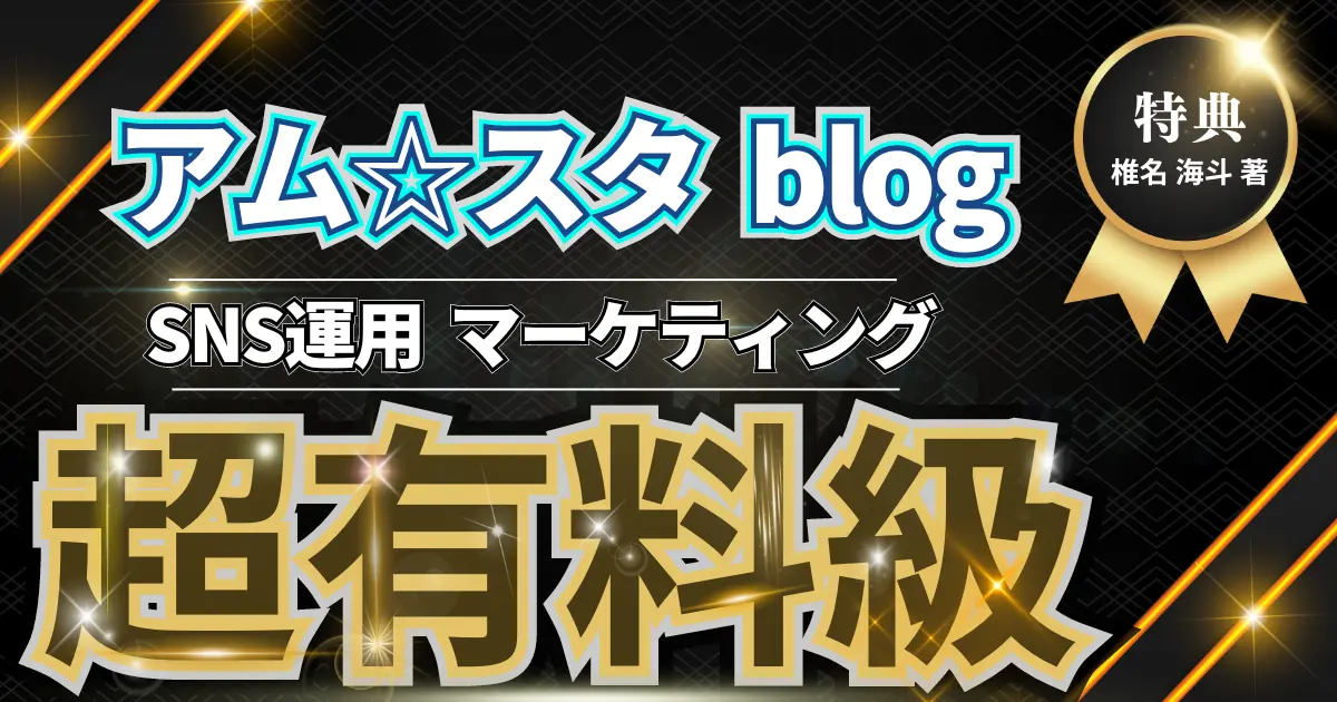 アムスタブログ SNS運用 デジタルマーケティング 超有料級